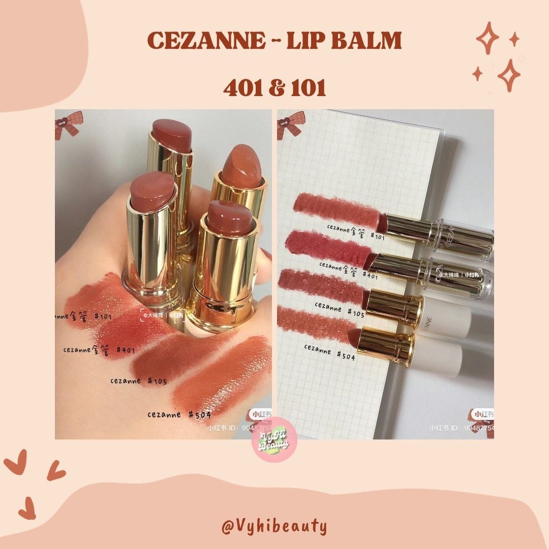 Son dưỡng Cezanne Lasting Gloss Lip Tint nội địa Nhật