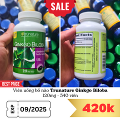 Viên uống bổ não Trunature Ginkgo Biloba 120mg 340 viên