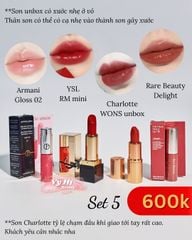 Set 5 - Combo 4 son mini gồm 2 son bóng + 2 son thỏi YSL