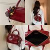 Túi trống Chio2nd đỏ kèm charm gấu 20cm