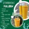 Ly Starbucks vàng + nút đậy ống hút hình chú voi 710ml