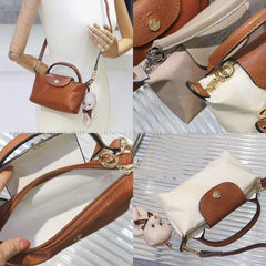 Túi Longchamp 19 (cm) kèm charm gấu