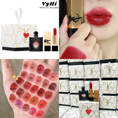 Set YSL vân đá gồm nước hoa Black Opium 7.5ml + son thỏi màu RM 1.3g