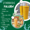 Ly Starbucks vàng + nút đậy ống hút hình chú voi 710ml