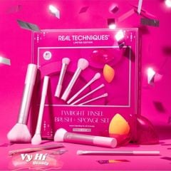 Set cọ Real Techniques Twilight Tinsel Limited Edition gồm 7 cọ + 1 mút + hộp đựng mút