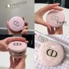 Gương Dior hồng tròn logo bạc 7.5cm