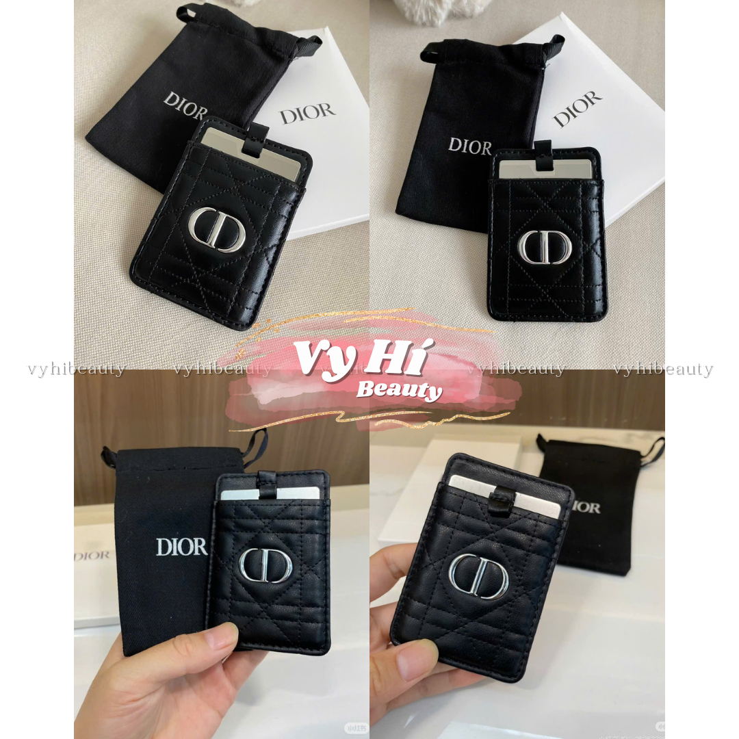 Gương gift Dior kèm BAO DA ĐEN 9.4 x 6.4 cm full box