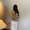Túi tote Chio2nd kẻ sọc kèm charm bông 22cm