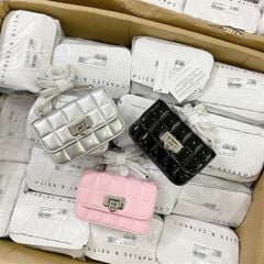Túi Charles & Keith da bóng trám 18cm