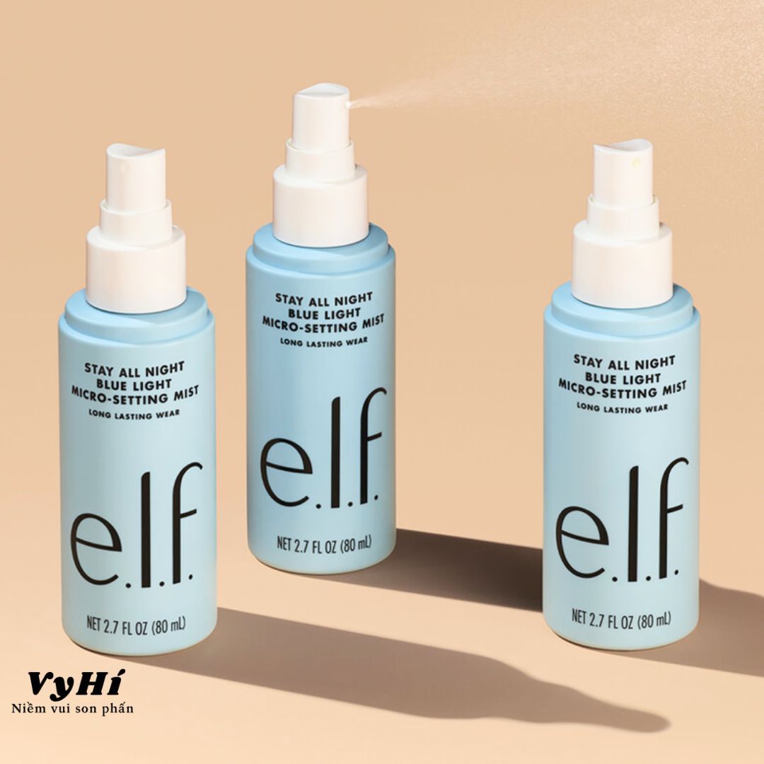 Xịt makeup ELF Stay All Night Blue Light Micro Setting Mist 80ml