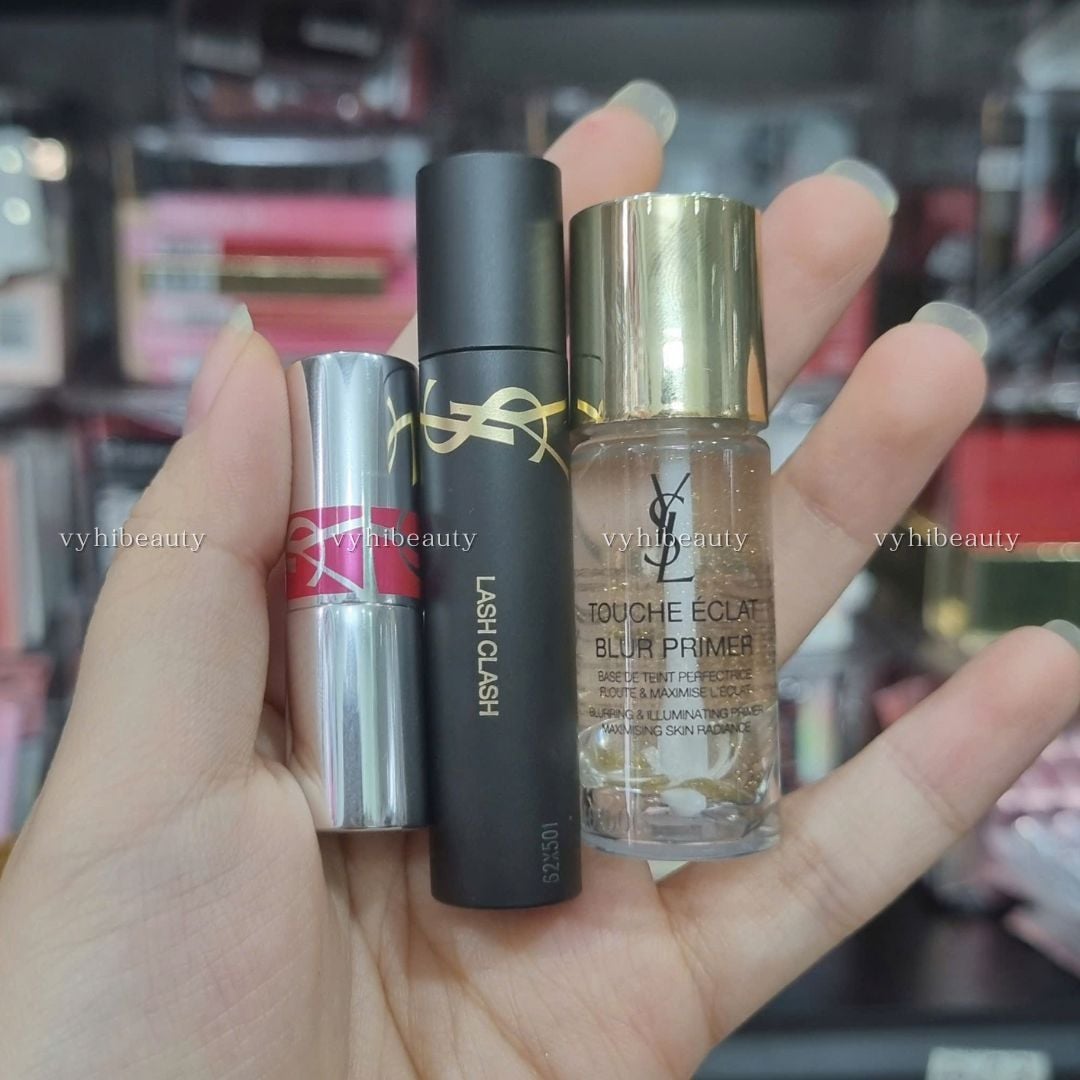 Set YSL mini gồm 1 son dưỡng 02 1g + 1 mascara + 1 kem lót 10ml