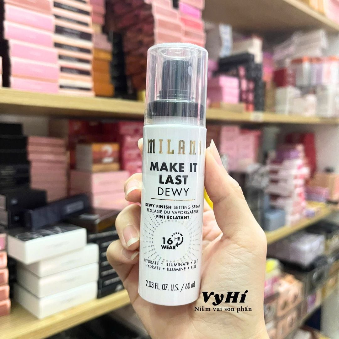 Xịt makeup Milani Make it Dewy 3 in 1 Hydrate + Illuminate + Set 60ml