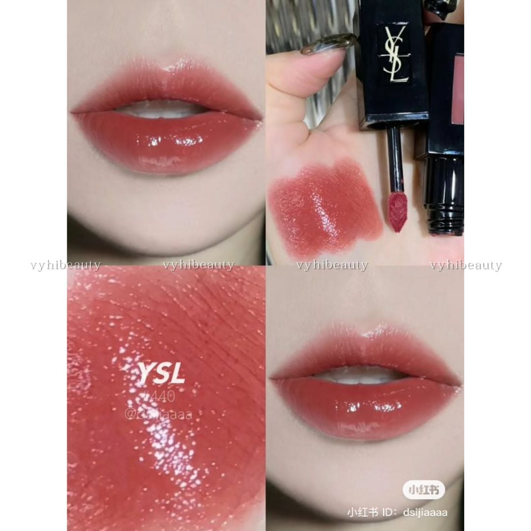 Lip Gloss Burgundy Vibes Ysl YSL Rouge Pur Couture Vernis A Levres