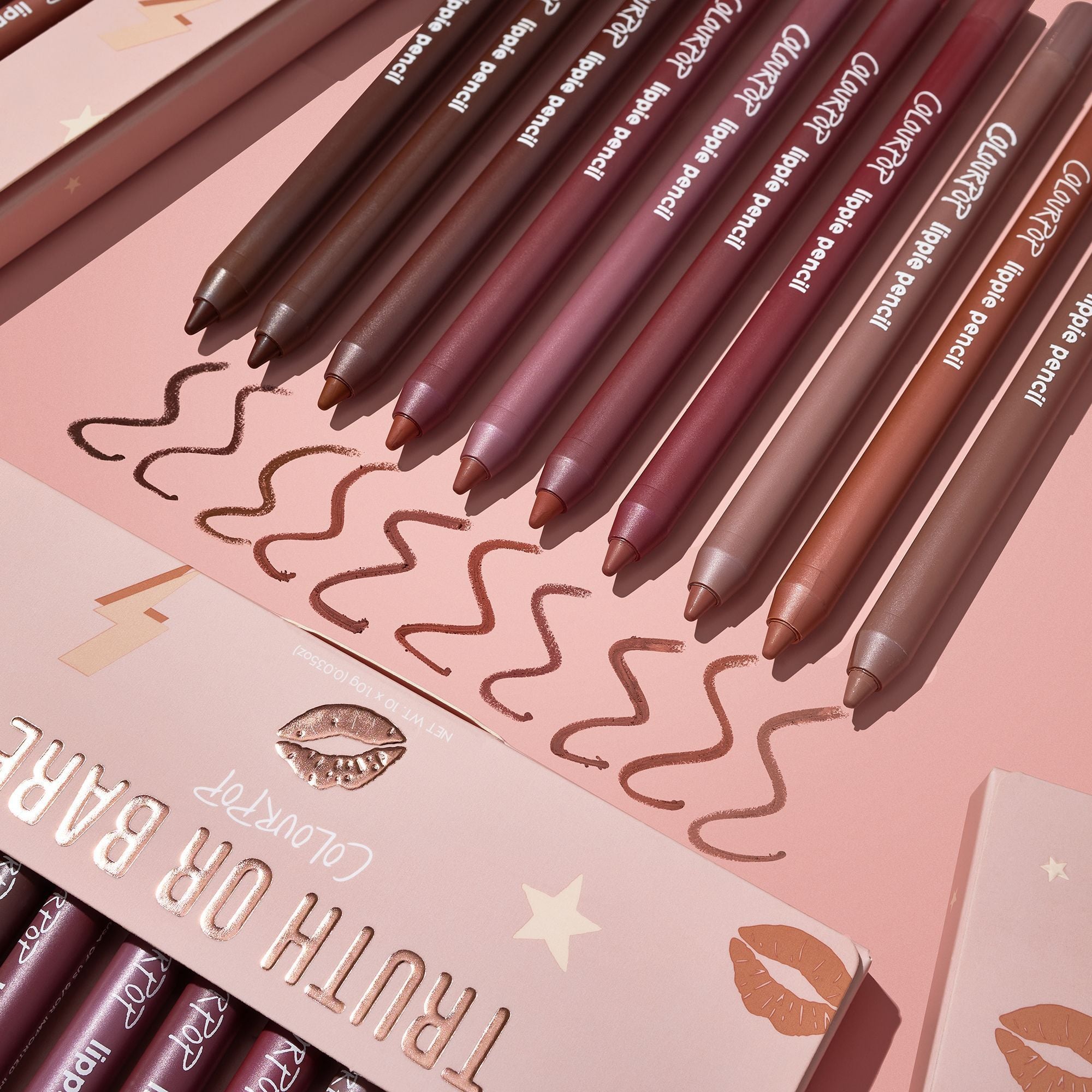 Set chì kẻ môi Colourpop Truth Or Bare 10 cây