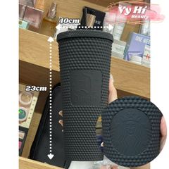 Ly Starbucks x Disney gai đen một mặt có chữ D Disneyland 710ml