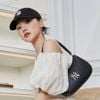 Túi MLB Monogram Embo Hobo Bag New York Yankees Black