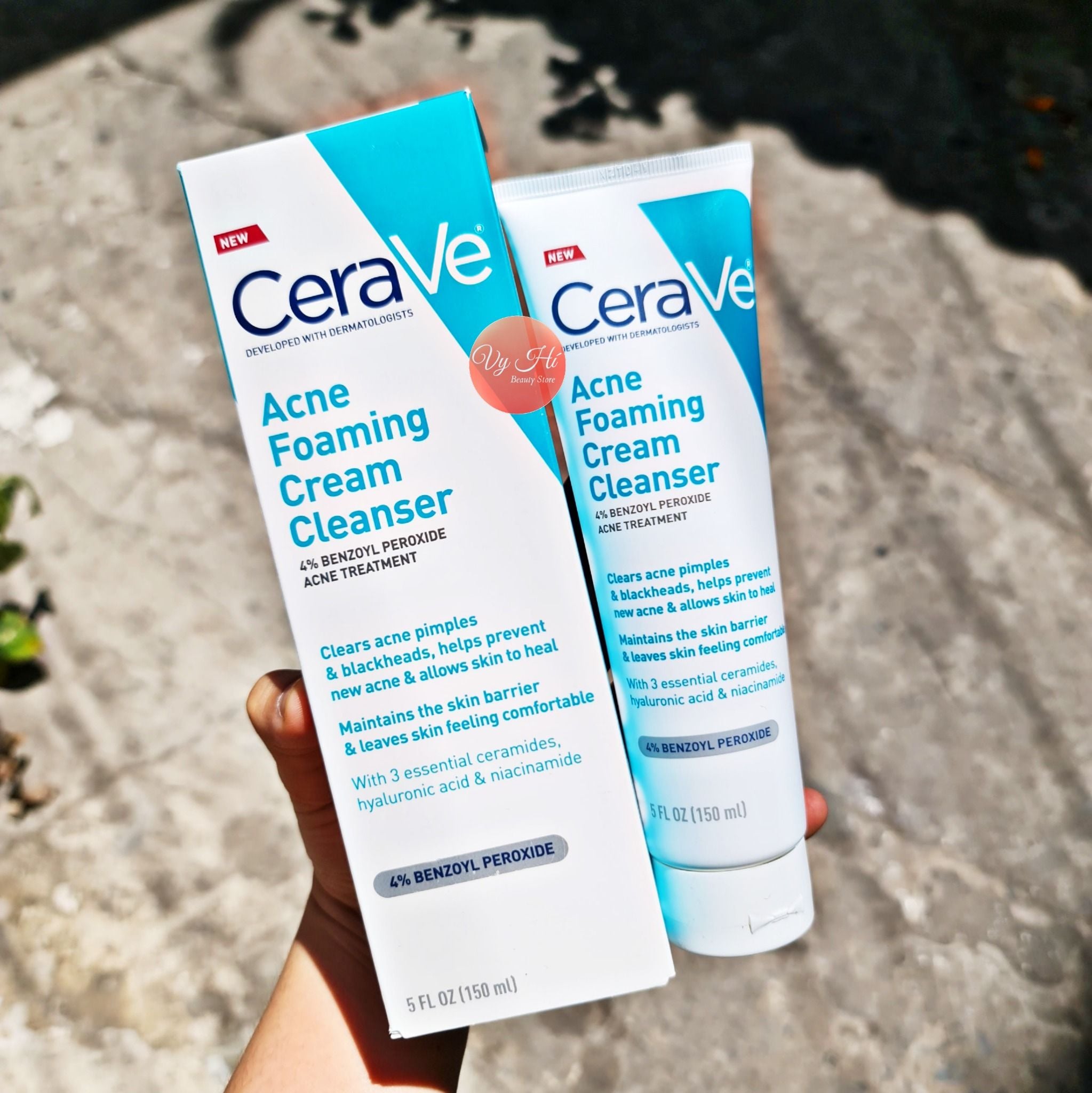 Sữa rửa mặt Cerave Acne Foaming Cream 4% Benzoyl Peroxide 150ml