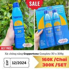 Xịt chống nắng Coppertone Complete 30 208g