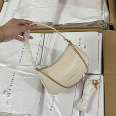 Túi Charles & Keith kẹp nách dây da cros