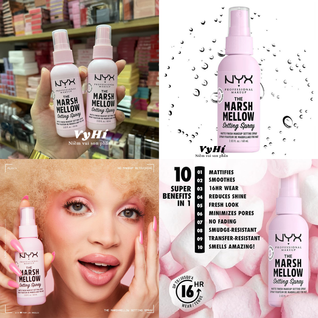 Xịt makeup NYX Marshmellow Setting Spray 60ml