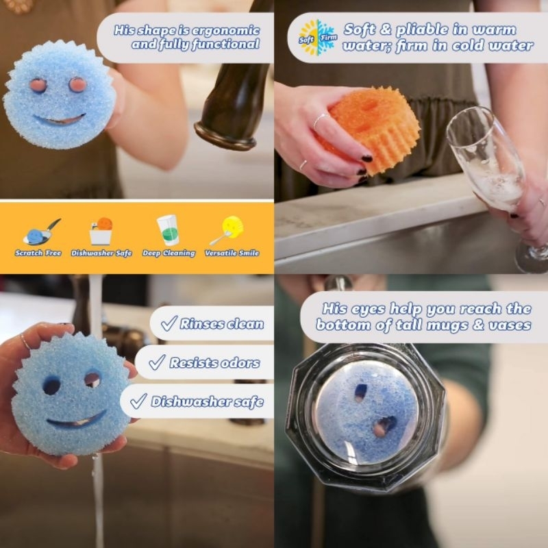 Set mút rửa chén Scrub Daddy 8 miếng