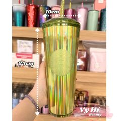 Ly Starbucks tráng gương xanh lá 710ml