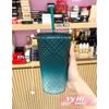 Ly Starbucks Ombre xanh navy họa tiết chéo 473ml