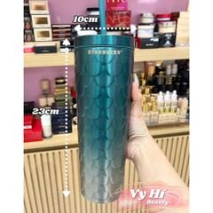 Ly Starbucks Ombre xanh - bạc vảy cá 591ml