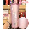 Ly Starbucks x Disney hồng chấm bi Disney Land 710ml