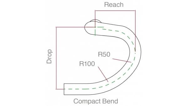  Ghidong dropbar xe đạp gravel Fourier Nanko-W flare 25mm rộng 480/500mm 