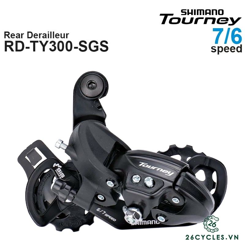  Cùi đề sau, sang líp xe đạp Shimano Tourney TY300 - 6&7 tốc độ. 