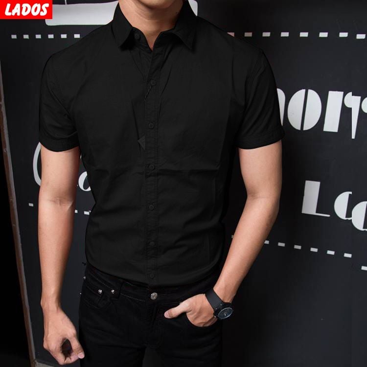 Áo Sơ Mi Đen Tay Ngắn Big Size Nam 2Xl 3XL 4XL 5XL 6XL TPHCM #41 Áo Sơ Mi Đen Tay Ngắn Big Size Nam 2Xl 3XL 4XL 5XL 6XL TPHCM