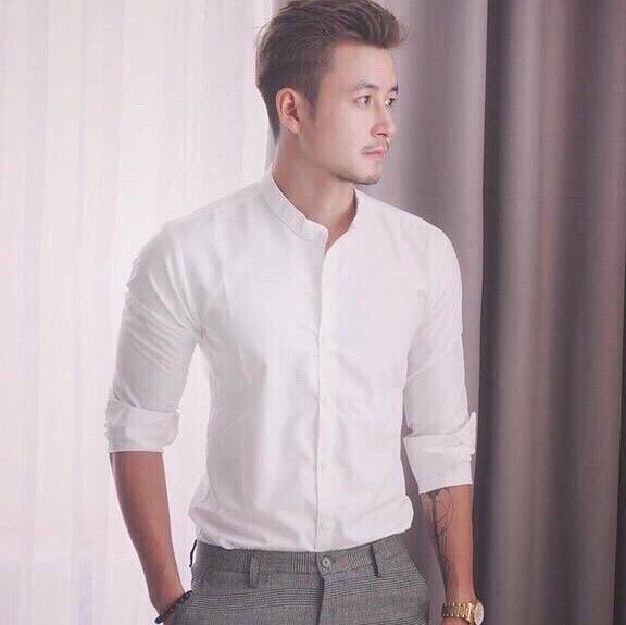 Áo sơ mi nam cổ tàu cổ trụ form rộng tay ngắn hàn quốc trẻ trung năng động  vải lụa mềm mịn mặc mát ít nhăn TRN06  Lazadavn