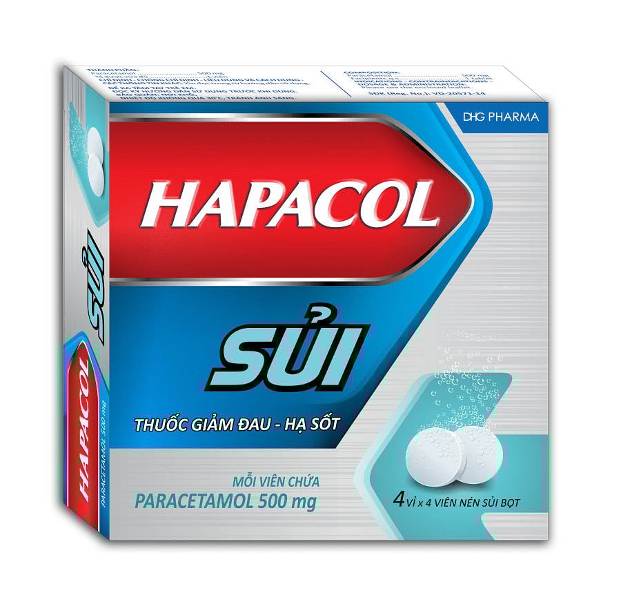 Hapacol 500 Sủi Hộp 16 viên DHG – Vicpharma