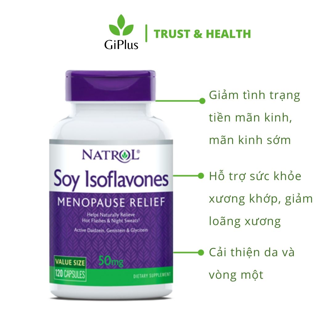  Mầm đậu nành Soy lọ 120 viên Natrol 