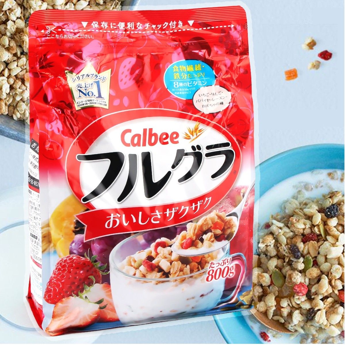  Ngũ cốc sấy khô Calbee gói 800g Nhật Bản 
