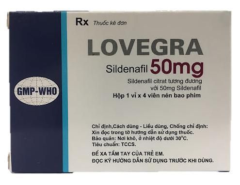  Lovegra 50mg hộp 4 viên 