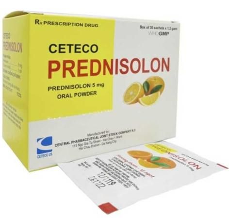  Ceteco Prednisolon 5mg hộp 30 gói TW3 