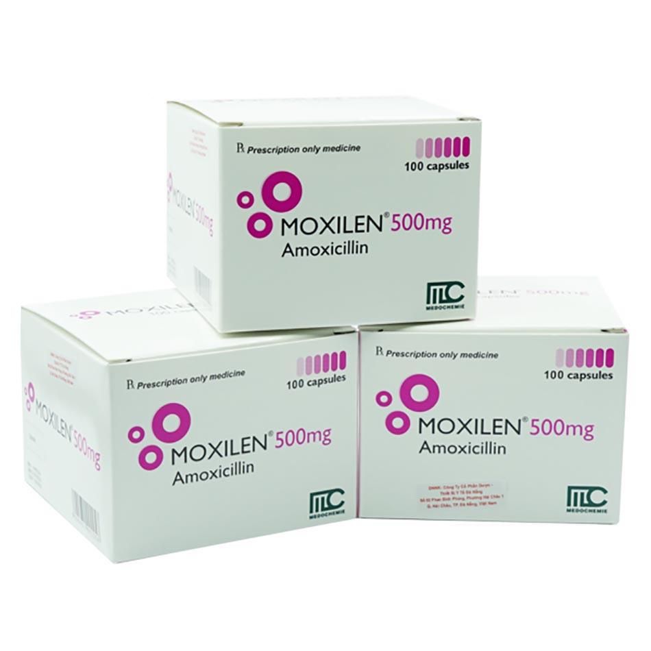  Moxilen 500mg hộp 100 viên 