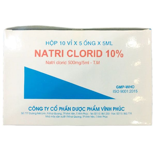  Natri clorid 10% hộp 50 ống Vĩnh Phúc 