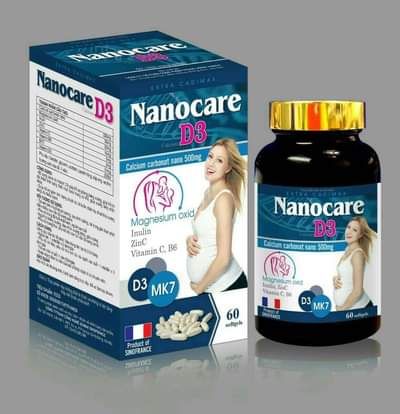  Nano care D3 lọ 60 viên 