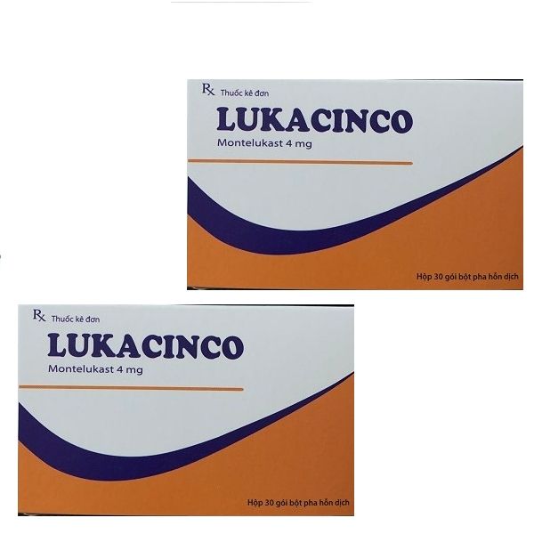  Lukacinco Montelukast 4mg hộp 30 gói 