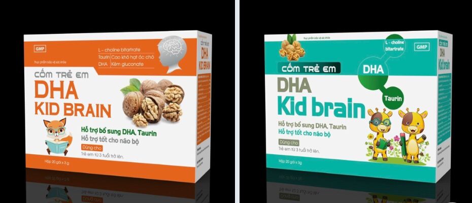  Cốm trẻ em DHA Kid brain hộp 20 gói TH 