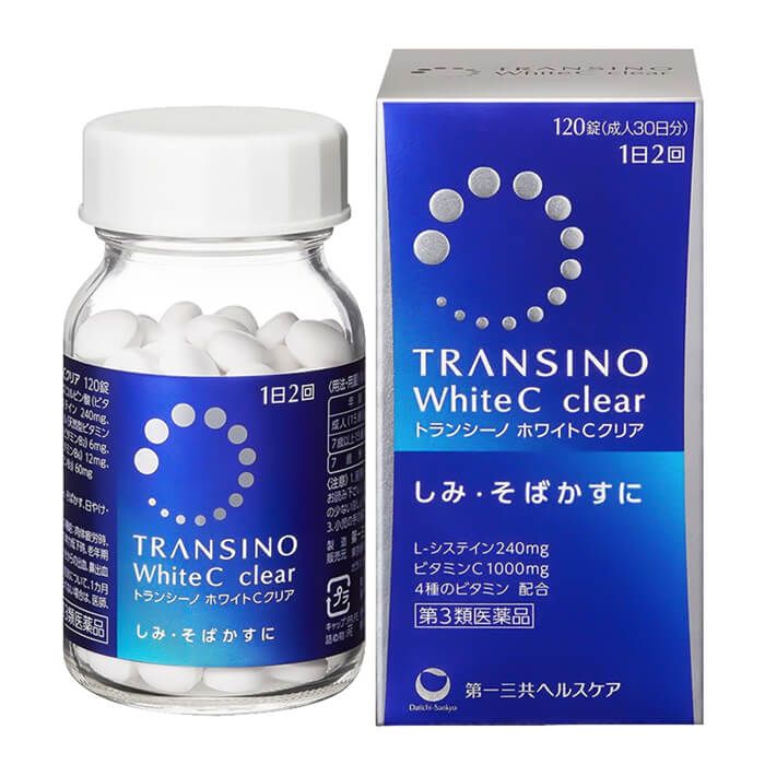  Viên uống trắng da Transino White C lọ 120 viên Nhật 