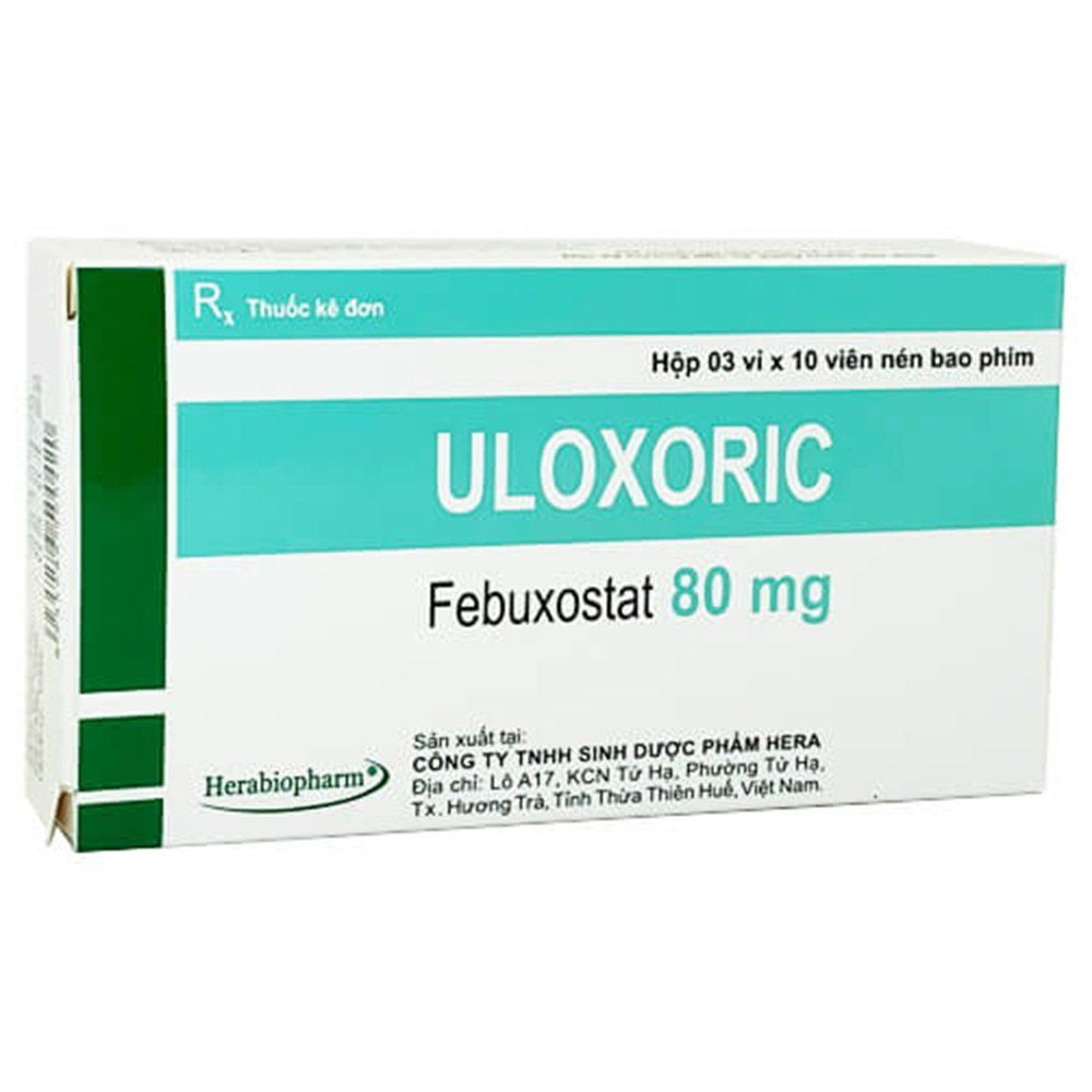  Uloxoric Febuxostat 80mg hộp 30 viên Hera 