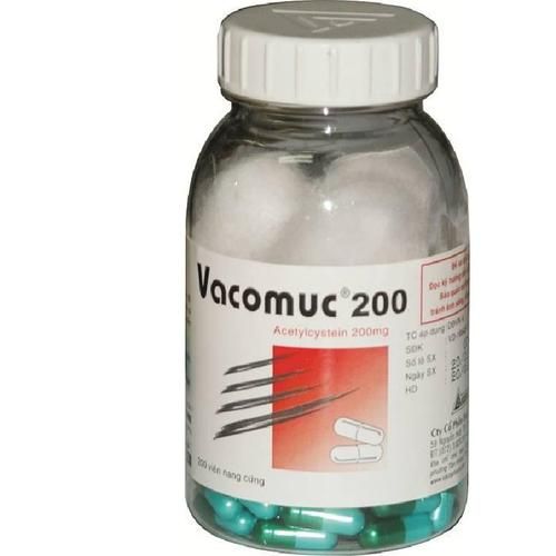  Vacomuc Acetyl 200mg lọ 200 viên Vacophar 
