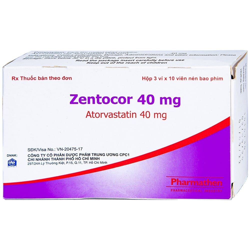  Zentocor 40mg hộp 30 viên 