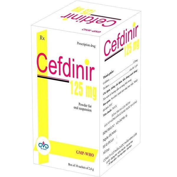  Cefdinir 125mg hộp 10 gói Minh Dân 