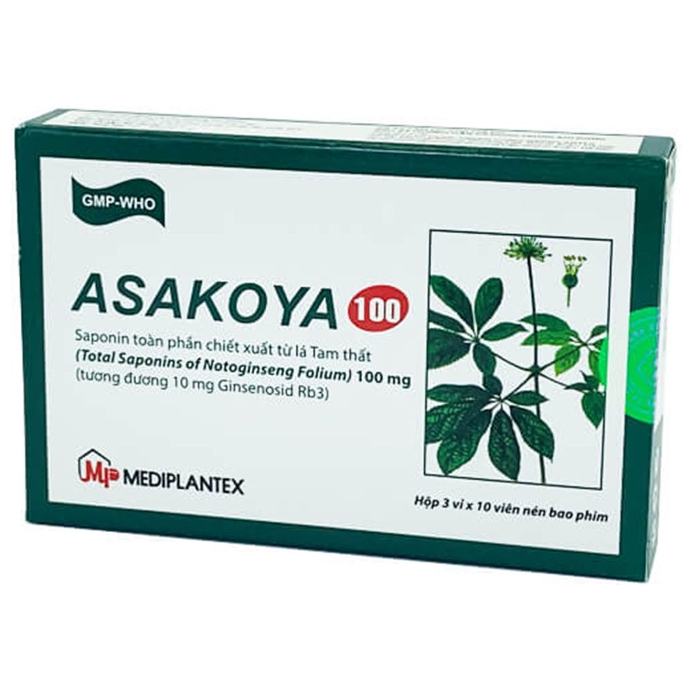  Asakoya 100mg hộp 30 viên Mediplantex 