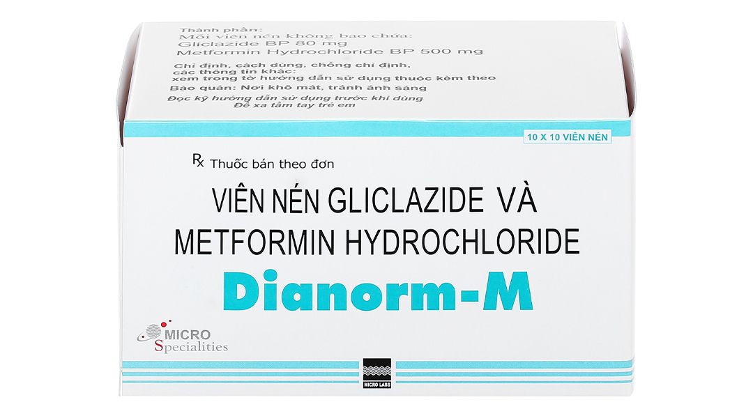 Dianorm M 80mg/500mg hộp 100 viên Ấn 